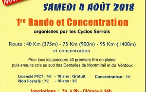 rando FÊTE DE SERRES 4 août 2018