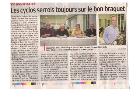 Les Cyclosserrois à l'honneur dans la Provence 